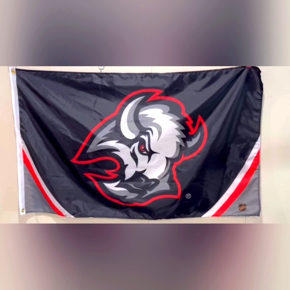 Buffalo Sabres Flag Banner 3x5 New GOAT HEAD - Picture 2 of 3
